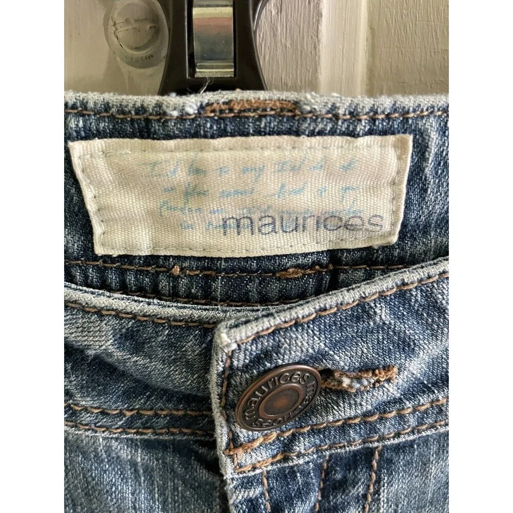 Maurices Morgan New-Boot Womens Size 11/12 Short Mid Rise Denim Blue Jeans 90s